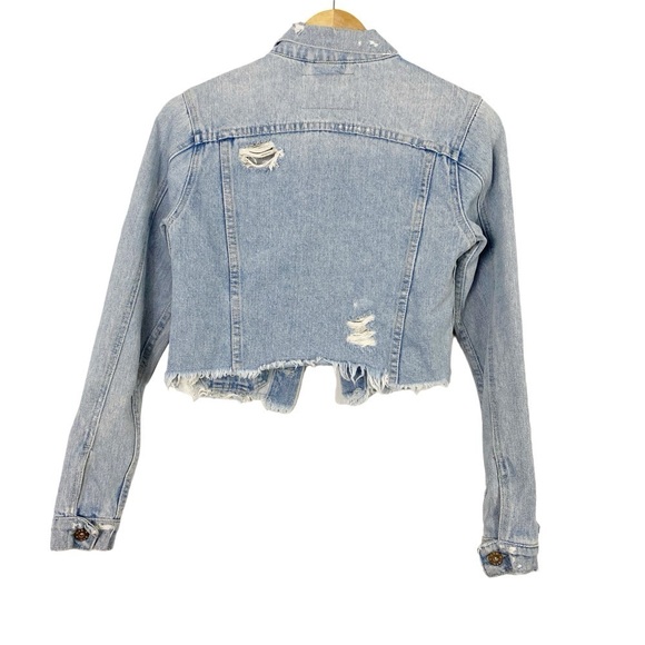 CARMAR Distressed Cropped Denim Jacket - Picture 2 of 9